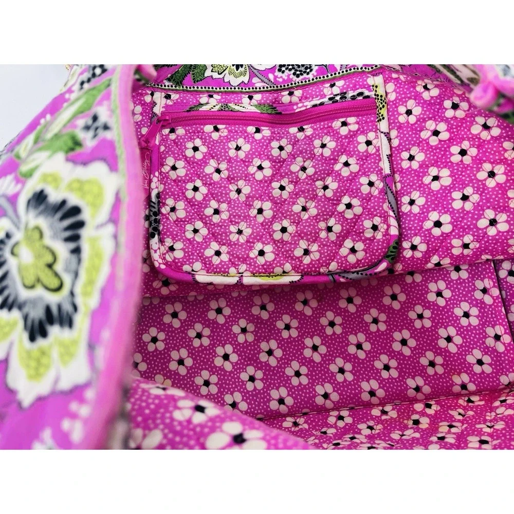 Vera Bradley Large Tote Bag Priscilla Pink Retired Quilted Shoulder Bag